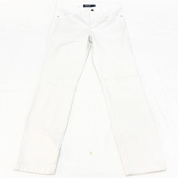 Polo Golf Ralph Lauren Slim Off White Denim Jean Pants Size 6 - Picture 2 of 7
